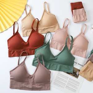 Best-selling Women's Adjustable Shoulder Strap Thickened <b>Bra</b> and Triangle Bikini Briefs Set - Product Image 3