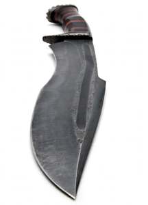 Handcrafted Dark-Finish Recurve-<b>Profile</b> Craft <b>Tool</b> Striped Handle Executive Display Piece - Product Image 2