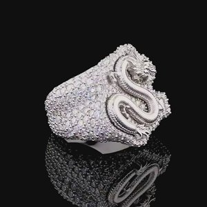 Iced Out Animal VVS Moissanite Diamond Sparkling 925 Sterling <b>Silver</b> Luxury Hip Hop <b>Men</b> Women Gift <b>Ring</b> - Product Image 4
