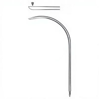 Aiguille de Redon 19,5 cm (7-3/4 pouces) 12 Charr, entièrement courbée, à pointe de couteau, extrémité filetée, instrument chirurgical pour procédures médicales