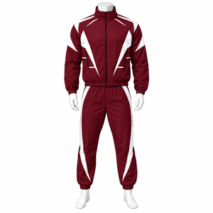 Ensemble survêtement coupe-vent personnalisé avec veste zippée et pantalon ample en nylon – Nouveau design - Product Image 4