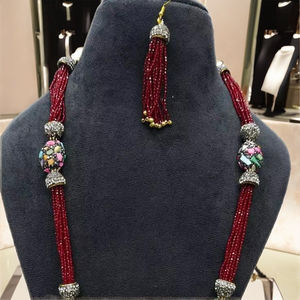 ชุดสร้อยคอยาวหลากสีมุกน้ำคุณภาพดีเยี่ยมจากผู้ผลิตอินเดียชุดเครื่องประดับแฟชั่นสำหรับงานแต่งงาน - Product Image 1