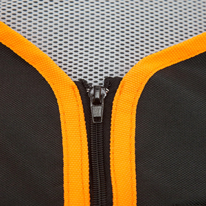 High Visibility Safety Vest Black Orange Reflective Multiple Pockets <b>Adjustable</b> <b>Straps</b> Work Utility Vest - Product Image 5