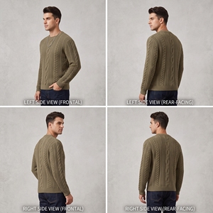 เสื้อสเวตเตอร์แขนยาวผู้ชายคุณภาพพรีเมียม ระบายอากาศได้ดี สีสันตามสั่ง แฟชั่นใหม่ แบรนด์ตามสั่ง เสื้อผ้าฤดูหนาว - Product Image 6