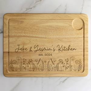 Planche à découper en bois de noyer avec poignée, planche à découper de haute qualité, planche à servir le fromage, faite à la main, durable, passe au lave-vaisselle - Product Image 3