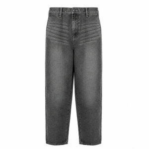 Pantalones Vaqueros de Mezclilla Lavados a la Piedra de Cintura Alta y Pierna Recta para Hombre, Pantalones Casuales de Algodón - Product Image 6