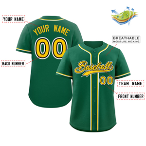 Camiseta de Béisbol/Sóftbol Personalizada al por Mayor, con Botones, Transpirable, de Secado Rápido, Unisex, para Adultos, 100% Poliéster, Manga Corta - Product Image 5