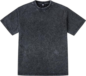 Camiseta de algodón morada para hombre, cuello redondo, manga corta, color liso, corte regular, informal, tejido de punto. - Product Image 5