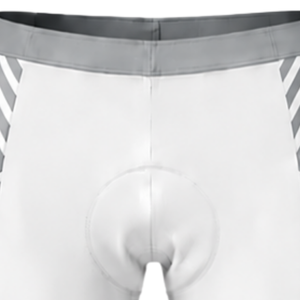 Shorts de cyclisme blancs gris argentés avec rembourrage, séchage rapide, respirants, extensibles, pour la course sur route, l'entraînement et les performances sportives - Product Image 2