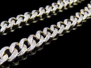 Luxury Moissanite Cuban Link Chain <b>Necklace</b> Iced Out Gold Tone Hip Hop Jewelry Bold <b>Statement</b> <b>Necklace</b> Gift Shine - Product Image 4