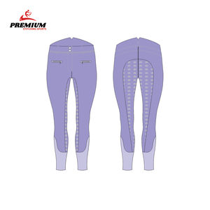 Pantalones de equitación de silicona de asiento completo para mujer con presillas para cinturón, elásticos en 4 direcciones, sexys, tipo legging. - Product Image 1