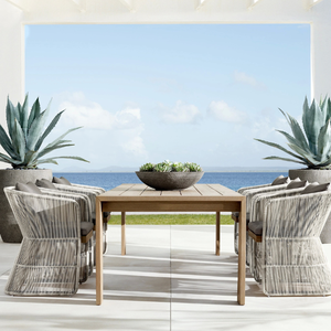 Mesa rectangular en oferta, hecha de madera de teca con estilo moderno, apta para uso en exteriores y resistente a la putrefacción. - Product Image 5