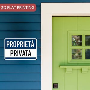 CIFbuy Targa in Metallo Vintage Italiana, Segnale di Proprietà Privata per Giardino e Garage, Decorazione Murale in Ferro, Cartello di Divieto di Accesso, Decorazione Murale in Legno - Product Image 5