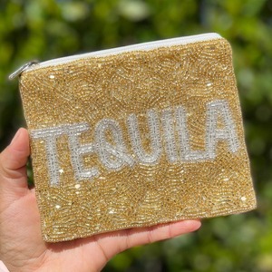 Monedero de cuentas hecho a mano, forma cuadrada, rojo, verde, dorado, bolsa de almacenamiento con cuentas, accesorio de moda artesanal duradero, pequeño - Product Image 4