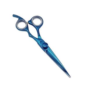 6.5 Inch <b>Long</b> Japanese J2 Stainless Steel Blue Titanium Coated Professional Hairdressing Barber Scissor <b>Shears</b> - Product Image 4
