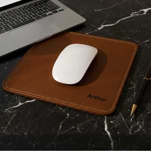 Tapis de Souris en Cuir Véritable Écologique, Tapis de Bureau en Cuir de Vachette Pleine Fleur pour Boutiques de Cadeaux LMP-0064 - Product Image 2