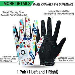 Gants de golf professionnels blancs et noirs pour droitiers et gauchers, adhérence imbattable, antidérapants, séchage rapide, gants de golf Polo confortables - Product Image 2