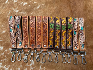 พวงกุญแจสายคล้องข้อมือหนังแท้สำหรับผู้หญิงทำจากหนังแท้ - Product Image 6