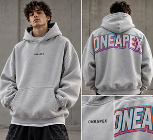 <b>Men's</b> <b>Grey</b> Oversized Fleece Hoodie Graphic Print Pullover Streetwear <b>Sweatshirt</b> Kangaroo Pocket Casual Sportswear Custom - Product Image 6