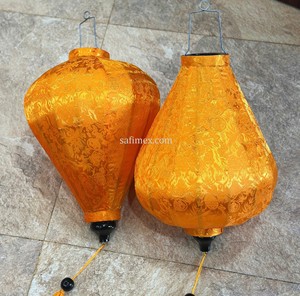 Vietnamese <b>Bamboo</b> <b>Lantern</b> Jacquard Fabric Luxury Pattern Colorful for Wedding Restaurant Decor Hanging Hoi An <b>Lantern</b> Wholesale - Product Image 2