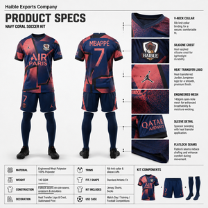 Premium <b>Men's</b> Soccer Jersey V-Neck Mesh Football <b>Shirt</b> Navy for Rust <b>Pink</b> Custom OEM Sialkot - Product Image 5