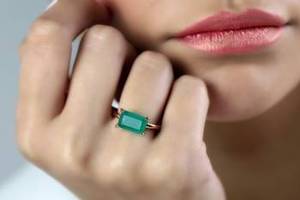 Cocktail Gemstone <b>Ring</b> Natural Green Onyx Rectangular Faceted Cut Gemstone Pure 925 Sterling <b>Silver</b> <b>Solitaire</b> <b>Rings</b> Fine Jewelry - Product Image 3