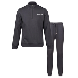 Men's Quarter <b>Zip</b> Stand Collar Tracksuit Set Tapered Jogger <b>Trousers</b> Regular Fit Casual Two Piece Outfit Custom Branding OEM ODM - Product Image 1
