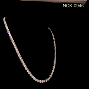 Collier en moissanite taille ronde, argent sterling 925, bijoux fins, éclat brillant, beauté éternelle, design classique et tendance - Product Image 5