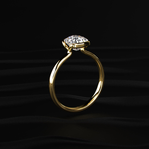 Bague en Moissanite Coussin 3 carats Qualité VVS Or Blanc 14K Sertissage Demi-Cerclé Moderne Vente Directe Fournisseur de Bijoux Professionnel - Product Image 2