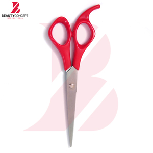 Tijeras de Barbero de Acero Inoxidable de la Más Alta Calidad con Cómodo Agarre de Plástico Rojo, Herramientas Profesionales para Cortar el Cabello en Salón - Product Image 3