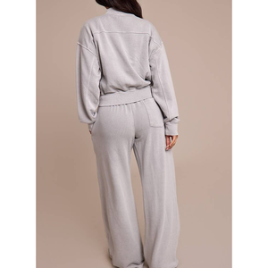 Custom Embroidered Logo Cotton French Terry Sweatpants Cotton Polyester <b>Running</b> Workout Gym Drawstring Men Trouser - Product Image 3
