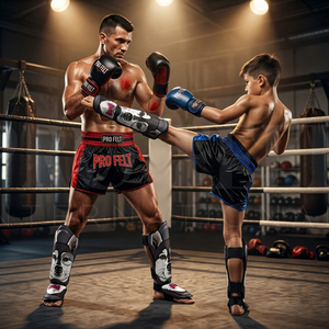 Nouvelles protections de tibia haut de gamme 2026 pour le kickboxing, le Muay Thai, le MMA et l'entraînement aux arts martiaux, avec protège-pieds pour le sparring de boxe - Product Image 2