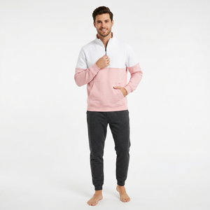 Sudadera con media cremallera al por mayor de fábrica, sudadera con media cremallera de forro polar cepillado, sudadera personalizada para marcas de gimnasios - Product Image 2