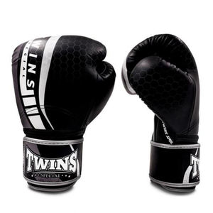 Guantes de entrenamiento y competición de kickboxing, muay thai y MMA de cuero negro y blanco de alta calidad con cordones, para entrenamiento unisex. - Product Image 5
