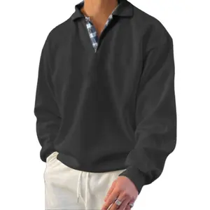 Camiseta de verano de alta calidad para hombre, camiseta con botones a la moda para hombre, cuello redondo y cuello Henry, manga corta - Product Image 1