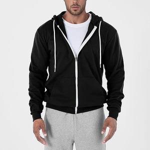 Sudadera con Capucha para Hombre, Estilo Urbano, Algodón Premium, Forro Polar, Manga Larga, Verano, Impermeable, Ecológica, Transpirable, con Bolsillos y Cierre de Cremallera, 370g, OEM, ODM - Product Image 1