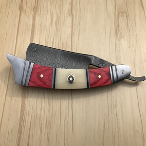 Navaja de Afeitar Recta de Acero de Damasco Hecha a Mano, de 1 Pieza, Desechable, para Afeitado Corporal y de Bikini, Kit para Barbería y Uso Personal - Product Image 1