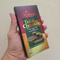 Chocolate Sólido al Estilo Dubai ESTANA, Barra de Chocolate Dulce con Pistacho y Kunafa, Envoltura Individual, Paquete de 10 Unidades, 108g, 12 Meses de Duración, Venta al Por Mayor