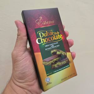 Chocolate Sólido al Estilo Dubái ESTANA al por Mayor en Envoltura Flow Wrap con Kunafa y Pistacho, 108g, 12 Meses de Duración - Product Image 3
