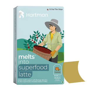 Melts Superfood Latte Strips Sabor de café en negrita con Notas de caramelo, soporte inmunológico, alivio del estrés y poder antiinflamatorio - Product Image 2