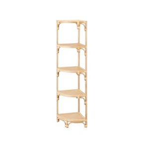 Creative Design Rattan Shelving <b>Corner</b> Room <b>Storage</b> Organizer Durable Hand Crafted Wicker Plant Stand Home Decorative <b>Unit</b> - Product Image 1