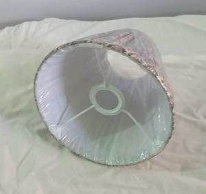 High Demand <b>Modern</b> Cone Shape Linen Fabric <b>Lamp</b> <b>Shade</b> Pleated Gathered Ikat Pattern Indoor Table Use Handmade Dimmable E27 - Product Image 3