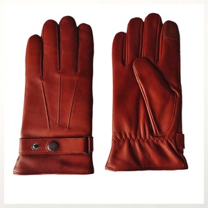 Gants en cuir véritable pour hommes, nouvelle qualité supérieure, doux, confortables, chauds, pour l'hiver, accessoires de mode simples pour l'extérieur - Product Image 1