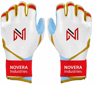 Gants de frappeur de baseball/softball sur mesure, manchette courte, paume antidérapante, fermeture auto-agrippante, service OEM ODM pour adultes - Product Image 1