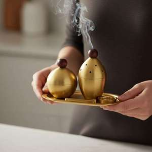 Luxury Metal <b>Bakhoor</b> Burner Set with Tray Arabic Incense Holder <b>Oud</b> Burner Decorative Ramadan Home Decor Incense burner Mabkhara - Product Image 6