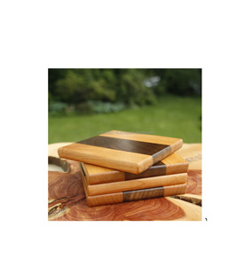 Ensemble de sous-verres en bois pour thé tasses à café verres à manger table de cuisine bureau protection écologique bois naturel - Product Image 5