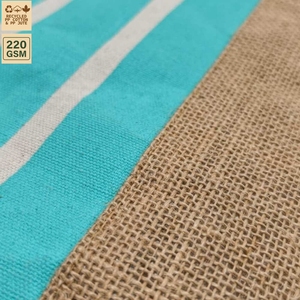 Sac fourre-tout de plage en toile de coton laminée 220 GSM, 30x21 cm, personnalisable avec logo, vente en gros, OEM, marque privée, modèle SNC138B - Product Image 4