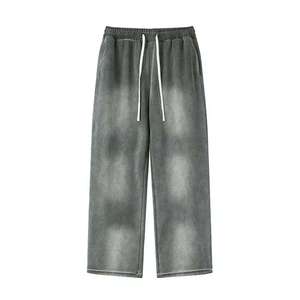 Pantalones Deportivos de Felpa de Algodón con Lavado Vintage Personalizados para Hombre, Fabricante OEM de Marca Privada Premium - Product Image 3