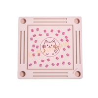 Plateau de piscine Mah Jong de conception privée personnalisé Table de Mahjong flottante carrée de 35.5 "avec support de carreaux
