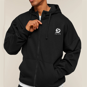 Survêtements amples en molleton de coton épais respirant pour hommes, style zippé intégral, tenue décontractée - Product Image 5